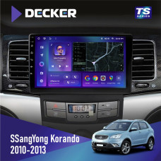 Штатная магнитола SsangYong Korando, Actyon 2010-2013 Decker TS9002 TS 4x32, DSP, 4G