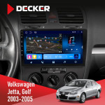 Штатная магнитола Volkswagen Golf 2003-2008 Decker D10-008 8x128 DSP 4G