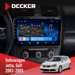 Штатная магнитола Volkswagen Golf 2003-2008 Climate Decker D10-008 8x128 DSP 4G