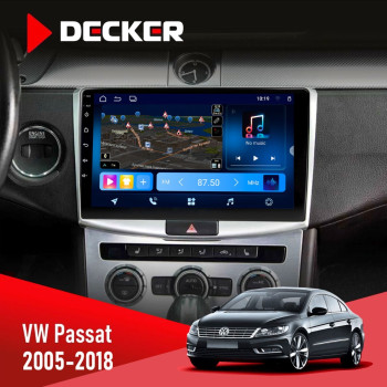 Штатная магнитола VW Passat (B6, B7) 2005-2014, CC 2012-2018 Decker D10-008 8x128 DSP 4G