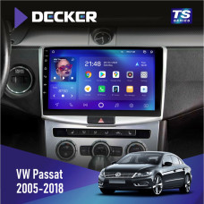 Штатная магнитола Volkswagen Passat (B6, B7) 2005-2014, CC 2012-2018 Decker TS10002 TS 4x32, DSP, 4G