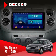 Штатная магнитола Volkswagen Tiguan 2011-2016 Black Decker D9001 4x64, DSP