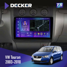 Штатная магнитола Volkswagen Touran 2003-2010 Black Conditioner Decker TS10004 TS 6x128, DSP 4G, 2k