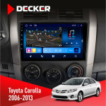 Штатная магнитола Toyota Corolla 2006-2013 Big frame Decker D9-008 8x128 DSP 4G