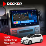 Штатная магнитола Toyota Corolla Verso 2004-2009 Decker D9-008 8x128 DSP 4G