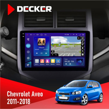 Штатна магнітола Chevrolet Aveo 2011-2018 Decker D9005 4x64, DSP, 360, 4G, 2k