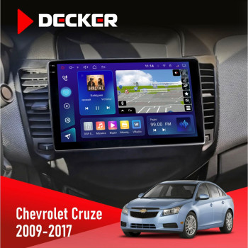 Штатна магнітола Chevrolet Cruze 2009-2018 Decker D9005 4x64, DSP, 360, 4G, 2k