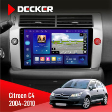 Штатная магнитола Citroen C4 2004-2010 Decker D9005 4x64, DSP, 360, 4G, 2k