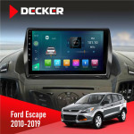 Штатна магнітола Ford Escape 2012-2019 Decker D9005 4x64, DSP, 360, 4G, 2k
