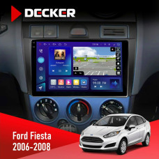 Штатная магнитола Ford Fiesta 2006-2008 Decker D9005 4x64, DSP, 360, 4G, 2k