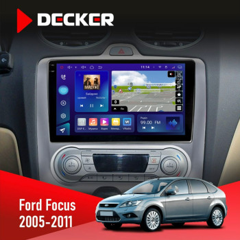 Штатна магнітола Ford Focus 2 2005-2011 Сlimate Decker D9005 4x64, DSP, 360, 4G, 2k