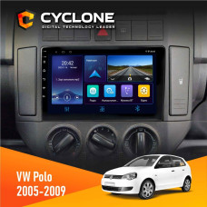 Штатная магнитола Volkswagen Polo 2005-2009 Cyclone C9006 4x64, DSP, DVR