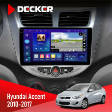 Штатная магнитола Hyundai Accent 2010-2017 Decker D9005 4x64, DSP, 360, 4G, 2k