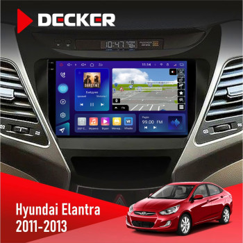 Штатна магнітола Hyundai Elantra 2011-2013 Decker D9005 4x64, DSP, 360, 4G, 2k