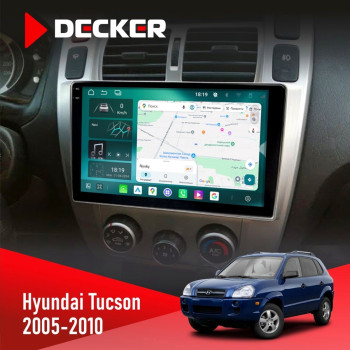  Штатна магнітола Hyundai Tucson 2005-2010 Decker D10004 6x128, DSP, 360, 2k