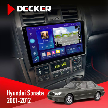 Штатная магнитола Hyundai Sonata (EF) 2001-2012 Decker D9005 4x64, DSP, 360, 4G, 2k