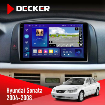 Штатная магнитола Hyundai Sonata (NF) 2004-2008 Decker D9005 4x64, DSP, 360, 4G, 2k