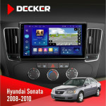 Штатная магнитола Hyundai Sonata 2008-2010 Decker D9005 4x64, DSP, 360, 4G, 2k