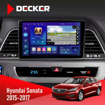 Штатная магнитола Hyundai Sonata 2015-2017 CAN Decker D9005 4x64, DSP, 360, 4G, 2k