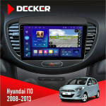 Штатна магнітола Hyundai I10 2008-2013 Decker D9005 4x64, DSP, 360, 4G, 2k