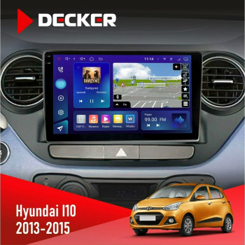 Штатна магнітола Hyundai I10 2013-2015 Decker D9005 4x64, DSP, 360, 4G, 2k