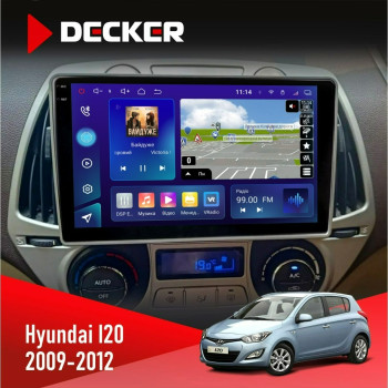 Штатна магнітола Hyundai I20 2009-2012 Сlimate Decker D9005 4x64, DSP, 360, 4G, 2k