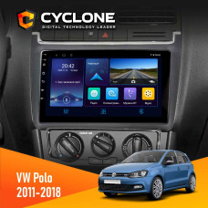 Штатная магнитола Volkswagen Polo 2011-2018 ISO Cyclone C9006 4x64, DSP, DVR