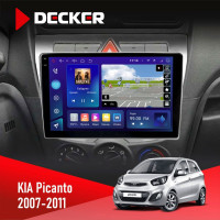 Штатная магнитола KIA Picanto 2007-2011 Decker D9005 4x64, DSP, 360, 4G, 2k