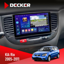 Штатная магнитола KIA Rio (JB) 2005-2011 Black Decker D9005 4x64, DSP, 360, 4G, 2k