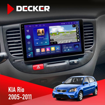 Штатна магнітола KIA Rio (JB) 2005-2011 Black Decker D9005 4x64, DSP, 360, 4G, 2k