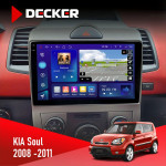 Штатная магнитола Kia Soul AM 2008-2011 Decker D9005 4x64, DSP, 360, 4G, 2k