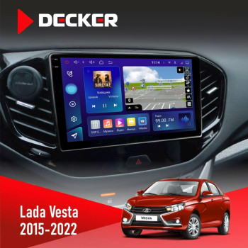 Штатна магнітола Lada Vesta 2015-2022 Decker D9005 4x64, DSP, 360, 4G, 2k