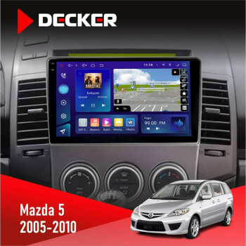 Штатная магнитола Mazda 5 (Premacy) 2005-2010 Decker D9005 4x64, DSP, 360, 4G, 2k