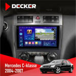 Штатная магнитола Mercedes-Benz C-klasse (W203) 2004-2007 Decker D9005 4x64, DSP, 360, 4G, 2k