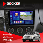 Штатна магнітола Mercedes-Benz ML-Klasse (W163) 1997-2006 Decker D9005 4x64, DSP, 360, 4G, 2k