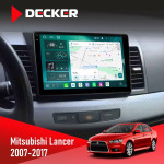 Штатная магнитола Mitsubishi Lancer X 2007-2017 AMP Rockford Decker D10-004 6x128, DSP, 360, 2k