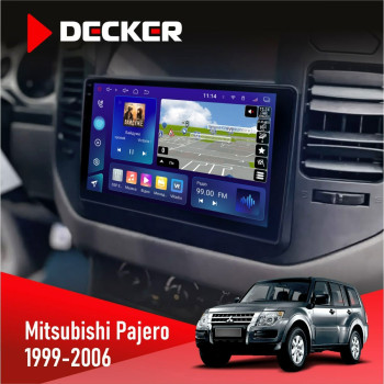 Штатна магнітола Mitsubishi Pajero 1999-2006 Decker D9005 4x64, DSP, 360, 4G, 2k