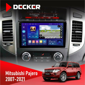 Штатна магнітола Mitsubishi Pajero 2007-2021 Decker D9005 4x64, DSP, 360, 4G, 2k