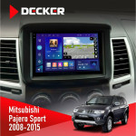 Штатная магнитола Mitsubishi Pajero Sport 2008-2015 Decker D9005 4x64, DSP, 360, 4G, 2k