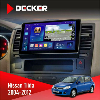 Штатна магнітола Nissan Tiida 2004-2012 Decker D9005 4x64, DSP, 360, 4G, 2k
