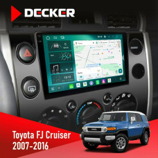 Штатная магнитола Toyota FJ Cruiser 2007-2016 Decker D9004 6x128, DSP 360, 2k