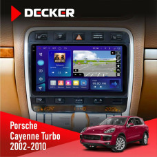 Штатная магнитола Porsche Cayenne Turbo 2002-2010 Decker D9005 4x64, DSP, 360, 4G, 2k