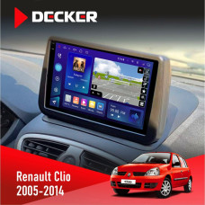 Штатная магнитола Renault Clio 2005-2014 Decker D9005 4x64, DSP, 360, 4G, 2k