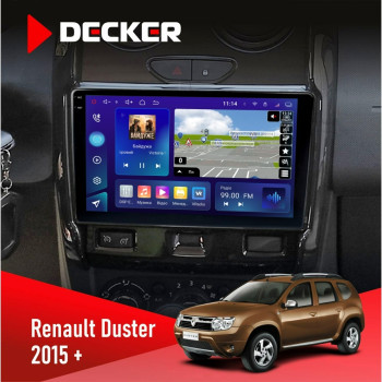 Штатна магнітола Renault Duster 2015+ Decker D9005 4x64, DSP, 360, 4G, 2k