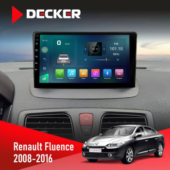 Штатна магнітола Renault Fluence 2009-2017 Decker D9005 4x64, DSP, 360, 4G, 2k
