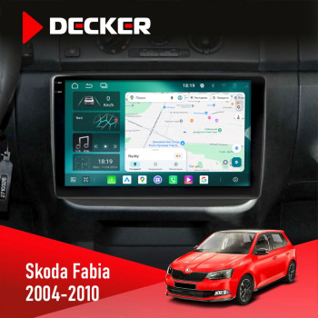  Штатна магнітола Skoda Fabia 2004-2010 Decker D10004 6x128, DSP, 360, 2k