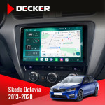 Штатная магнитола Skoda Octavia A7 2013-2020 Decker D10004 6x128, DSP, 360, 2k