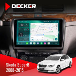 Штатная магнитола Skoda SuperB 2008-2015 Decker D10004 6x128, DSP, 360, 2k