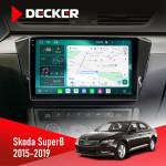 Штатная магнитола Skoda SuperB 2015-2019 Decker D10004 6x128, DSP, 360, 2k