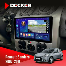 Штатная магнитола Renault Sandero 2007-2011 Decker D9005 4x64, DSP, 360, 4G, 2k